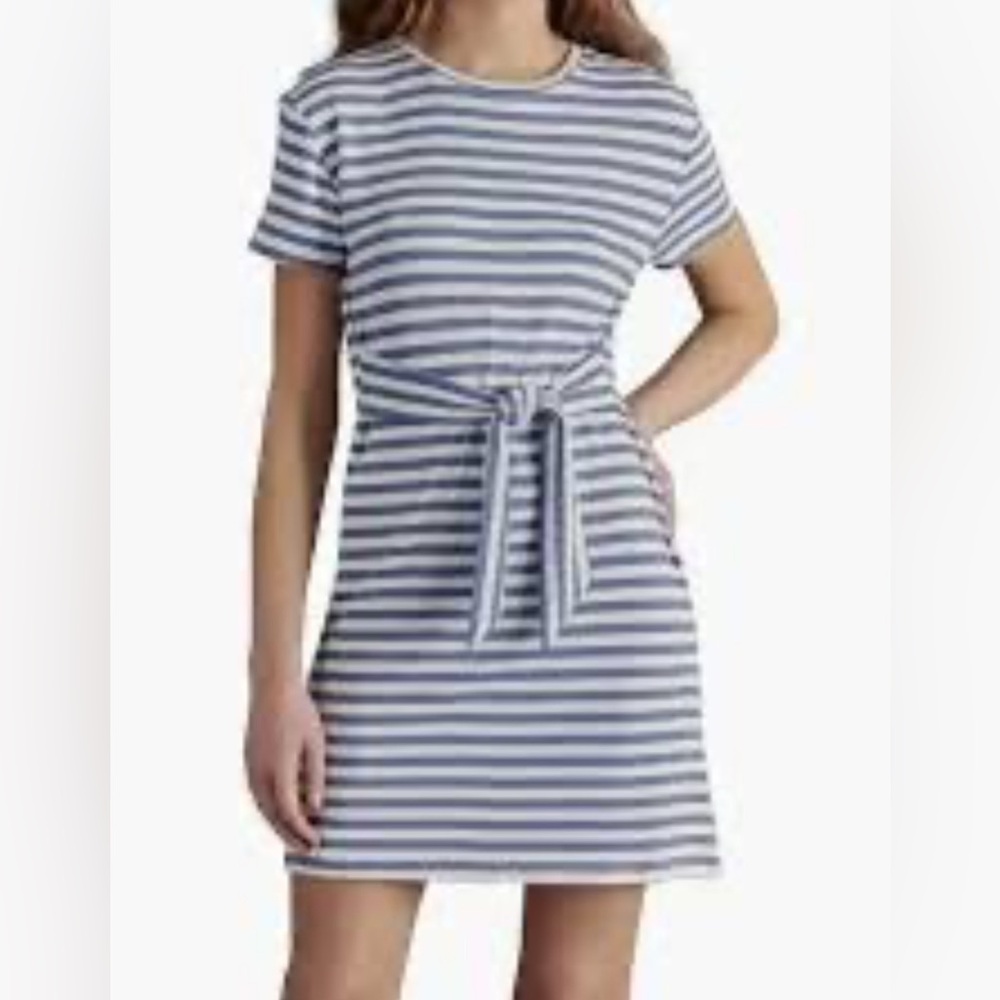 Steve Madden Striped Waist Tie Dress. Size S